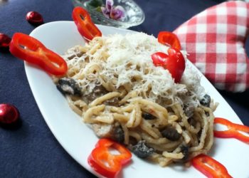 Spagetti gombás-tejszínes recept